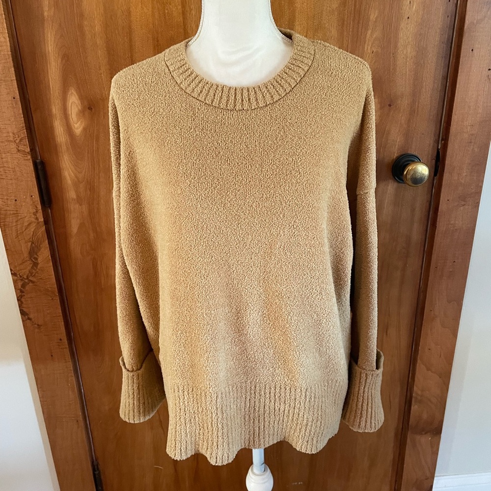 Cozy Tan Crew Neck Sweater